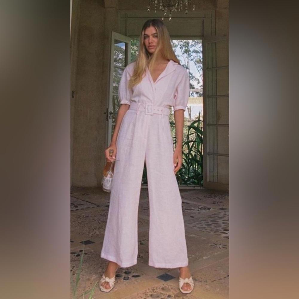 Anthropologie Pink Jumpsuit